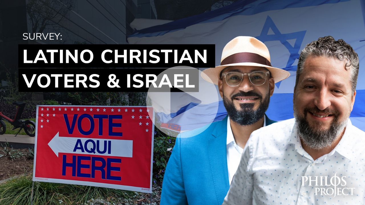 YouTube thumbnail graphic: Latino Christian Voters & Israel